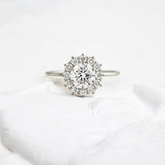 handmade-round-cut-1-ct-moissanite-sunflower-halo-engagement-ring-platinum-gemfora
