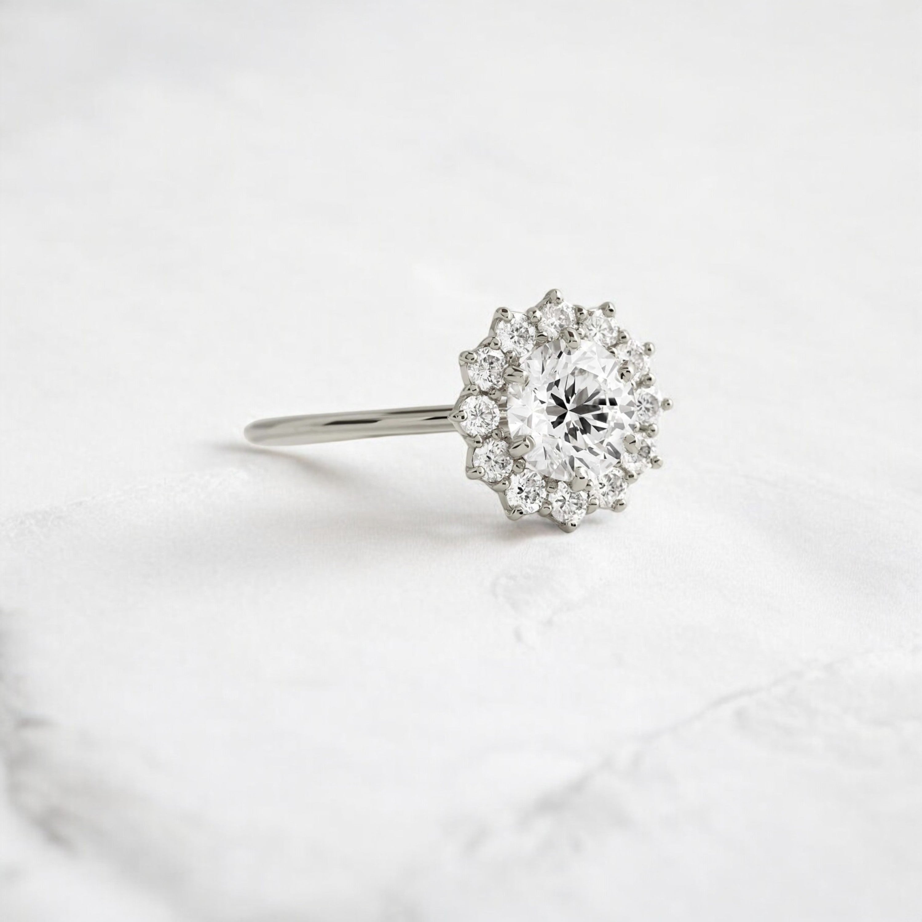 handmade-round-cut-1-ct-moissanite-sunflower-halo-engagement-ring-platinum-gemfora