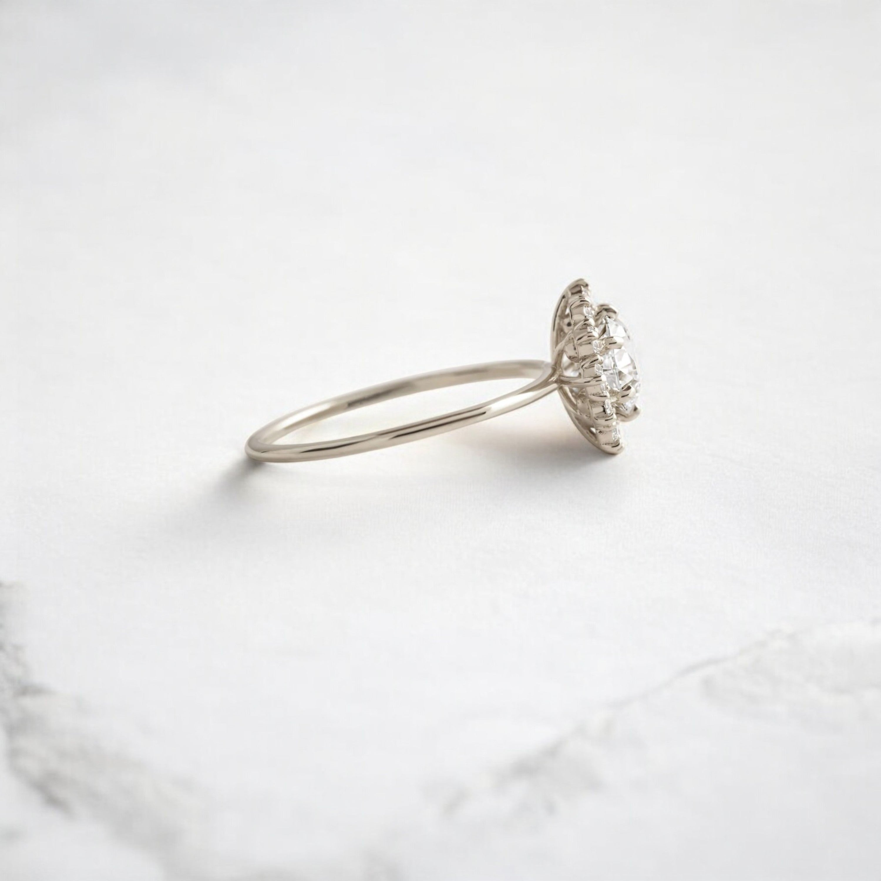 handmade-round-cut-1-ct-moissanite-sunflower-halo-engagement-ring-white-gold-gemfora