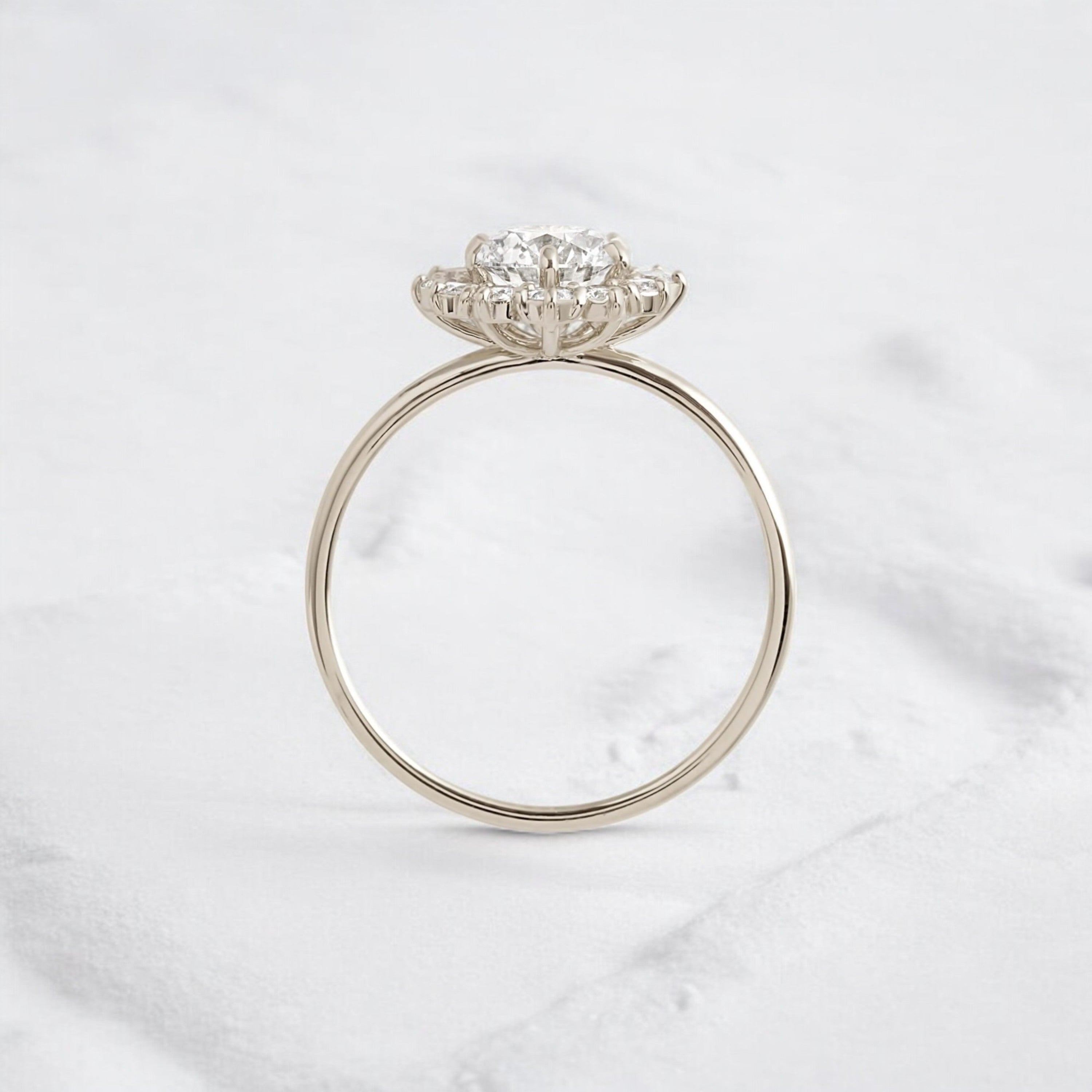 handmade-round-cut-1-ct-moissanite-sunflower-halo-engagement-ring-white-gold-gemfora