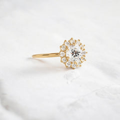 handmade-round-cut-1-ct-moissanite-sunflower-halo-engagement-ring-yellow-gold-gemfora