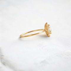 handmade-round-cut-1-ct-moissanite-sunflower-halo-engagement-ring-yellow-gold-gemfora