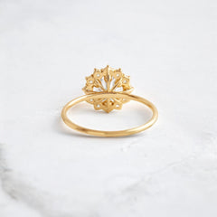 handmade-round-cut-1-ct-moissanite-sunflower-halo-engagement-ring-yellow-gold-gemfora