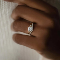 handmade-round-cut-1.14ct-moissanite-engagement-ring-with-closed-basket-and-two-tab-prongs-yellow-gold-gemfora-9