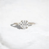 Heirloom 1.50CT Round Cut Moissanite Engagement Ring, Double Four-Prong