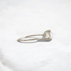 Heirloom 1.50CT Round Cut Moissanite Engagement Ring, Double Four-Prong