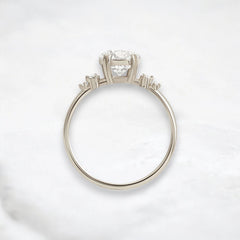 Heirloom 1.50CT Round Cut Moissanite Engagement Ring, Double Four-Prong