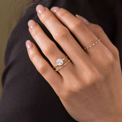Heirloom 1.50CT Round Cut Moissanite Engagement Ring, Double Four-Prong