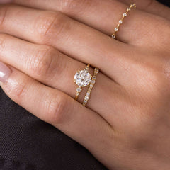 Heirloom 1.50CT Round Cut Moissanite Engagement Ring, Double Four-Prong