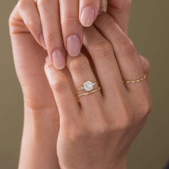 Heirloom 1.50CT Round Cut Moissanite Engagement Ring, Double Four-Prong