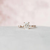 Radiant Cut Unique Pave 1.50CT Lab-Grown Diamond Engagement Ring
