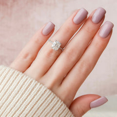 2.50CT Elongated Cushion Cut Hidden Halo Moissanite Engagement Ring