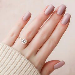 1.50CT Round Cut Solitaire Unique Hidden Halo Engagement Ring