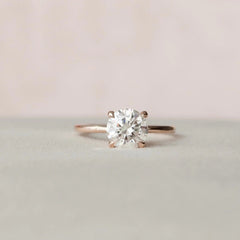1.50CT Round Cut Solitaire Unique Hidden Halo Engagement Ring