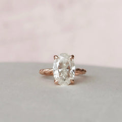 3.50CT Oval Cut Braided Moissanite Engagement Ring
