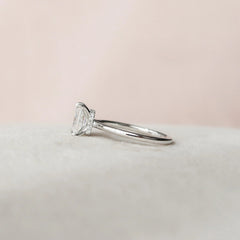 1.50CT Radiant Cut Moissanite Unique Hidden Halo Engagement Ring