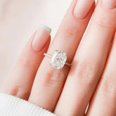 4.0CT Elongated Cushion Cut Moissanite Perfect Hidden Halo Engagement Ring