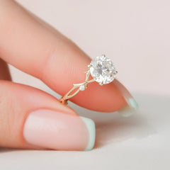 2.0CT Round Cut Twig Nature Inspired Lab-Grown Engagement Ring