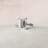 Emerald Cut Art Deco Pave 5.0CT Lab-Grown Diamond Engagement Ring