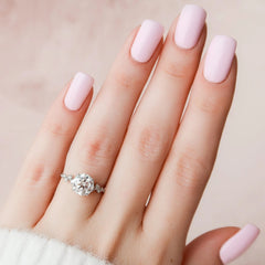 2.0CT Round Brilliant Cut Moissanite Cluster Engagement Ring