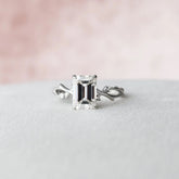 Emerald Cut Natural Branches 2CT Lab-Grown Diamond Engagement Ring