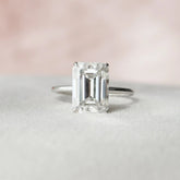 Emerald Cut Hidden Halo 4.50CT Lab-Grown Diamond Engagement Ring