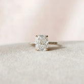 Elongated Cushion Hidden Halo 4.5CT Lab-Grown Diamond Engagement Ring