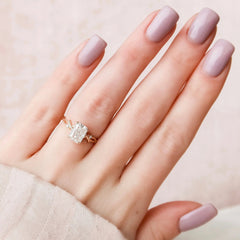 2.0CT Radiant Cut Nature Inspired Twisted Moissanite Engagement Ring