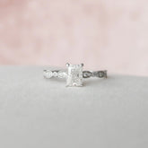 Radiant Cut Unique Pave 1.0CT Lab-Grown Diamond Engagement Ring