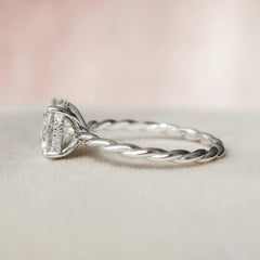2.50CT Round Cut Braided Infinite Moissanite Engagement Ring