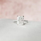 Radiant Cut Pave 4.50СT Lab-Grown Diamond Hidden Halo Engagement Ring