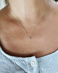 1.0TCW Round Two Stone Moissanite Diamond Necklace for Her