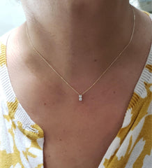 1.0TCW Round Two Stone Moissanite Diamond Necklace for Her