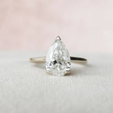 Pear Cut Hidden Halo 2.0CT Solitaire Lab-Grown Diamond Engagement Ring