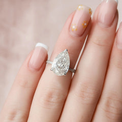 4.50CT Pear Cut Moissanite Diamond Vintage Engagement Ring