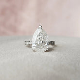 Pear Cut Pave 4.50CT Lab-Grown Diamond Vintage Engagement Ring