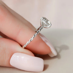 2.50CT Round Cut Braided Infinite Moissanite Engagement Ring