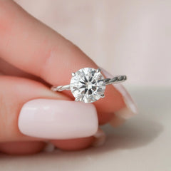 2.50CT Round Cut Braided Infinite Moissanite Engagement Ring
