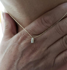 1.0TCW Round Two Stone Moissanite Diamond Necklace for Her