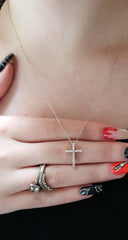 4TCW Cross Moissanite Diamond Necklace for Women