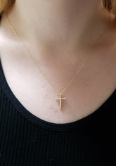2.0TCW Cross Moissanite Diamond Necklace for Women