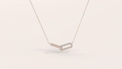 Infinity Interlinked Moissanite Diamond Circle Necklace for Women