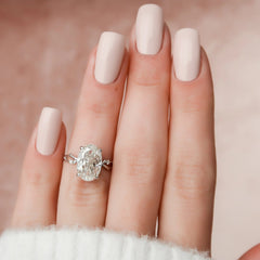 3.50CT Oval Cut Nature Inspired Branch Moissanite Engagement Ring