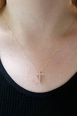 2.0TCW Cross Moissanite Diamond Necklace for Women