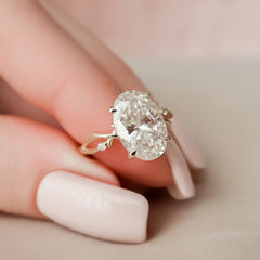 3.50CT Oval Cut Nature Inspired Branch Moissanite Engagement Ring