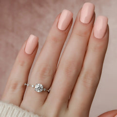 1.0CT Round Cut Moissanite Diamond Solitaire Engagement Ring