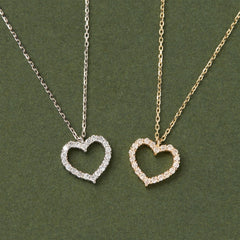 Heart Shaped Moissanite Diamond Necklace for Women