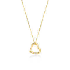 0.5TCW Heart Moissanite Diamond Necklace for Women
