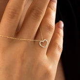 Heart Shaped Moissanite Diamond Necklace for Women