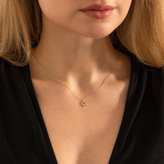 Star of David Moissanite Diamond Necklace for Her